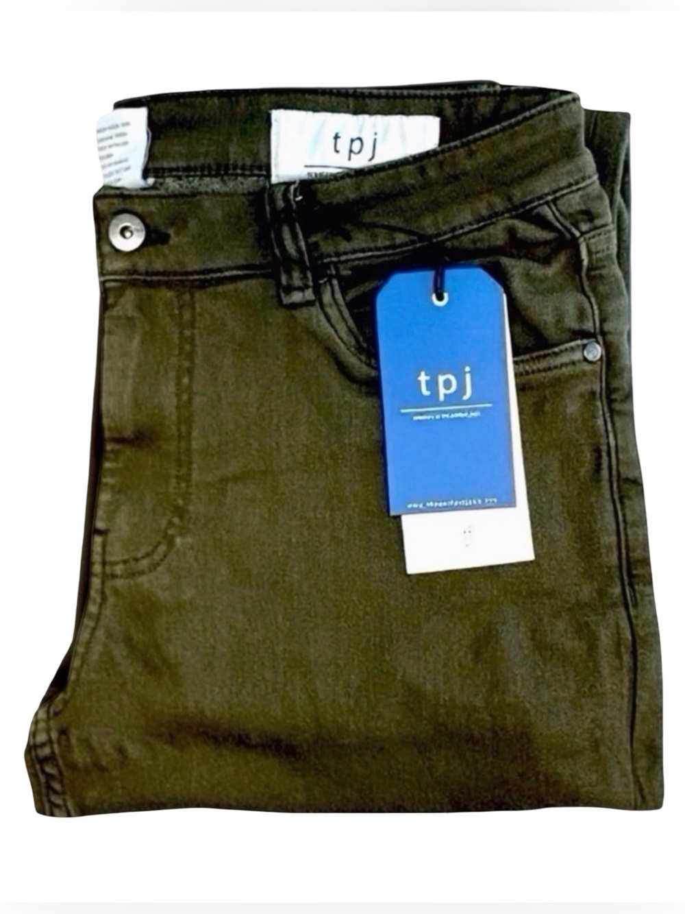 The Perfect Jeans NYC | Slim-Fit Denkhaki™ Jeans/Khakis | Olive | 34/30 NWT - Picture 11 of 14
